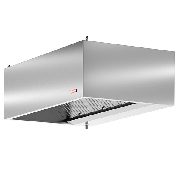 Hota profesionala inox model SuperXtractor, de perete, functie de extractie, iluminare LED, dim 1400x1400x510 mm