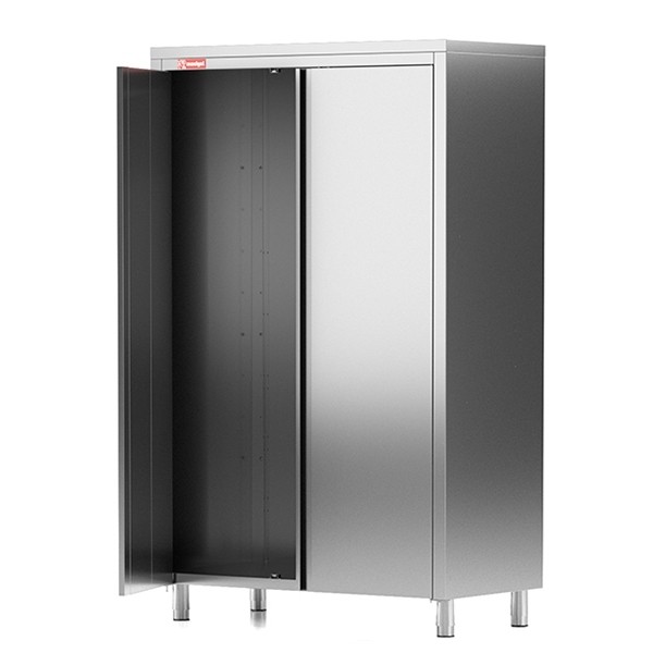 Dulap inox pentru depozitare, vertical, cu 2 usi batante, dimensiuni 1000x600x2000 mm