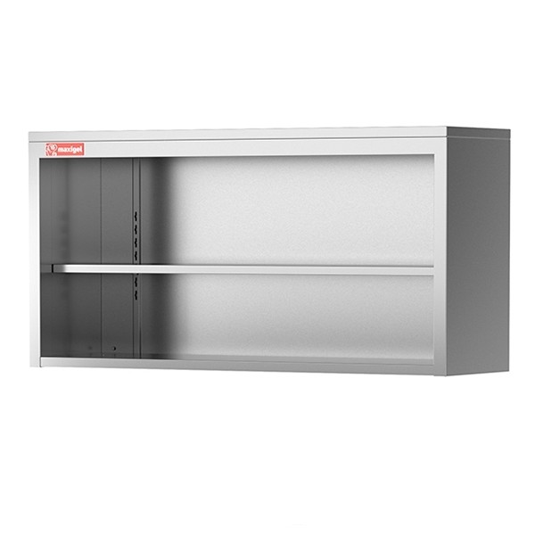 Dulap inox pentru depozitare, suspendat de perete, fara usi, dimensiuni 1000x400x700 mm